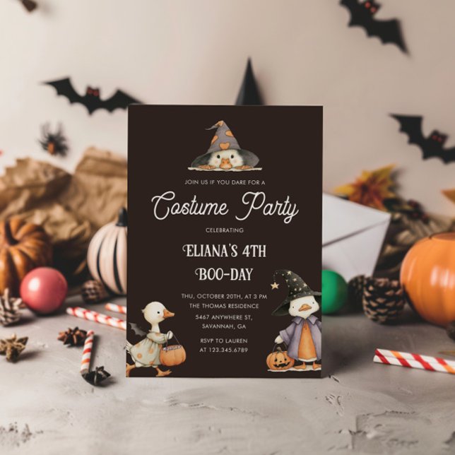 Invitación Halloween Niños de oca Fiesta de vestuario de cump (Subido por el creador)