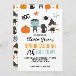 Invitación Halloween niños Spooktaculares Cumpleaños