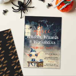 Invitación Halloween Office Fiesta Business Ghoul Funny Black