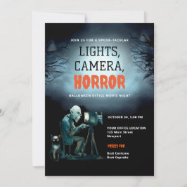 Invitación Halloween Office Fiesta Business Scary Movie Ghoul