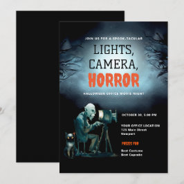 Invitación Halloween Office Fiesta Business Scary Movie Ghoul