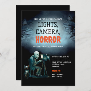 Invitación Halloween Office Fiesta Business Scary Movie Ghoul