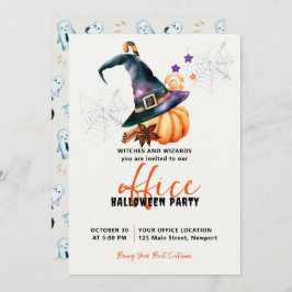 Invitación Halloween Office Fiesta Empresa Calabaza