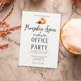 Invitación Halloween Office Fiesta Fun Team Pumpkin Spice Niz