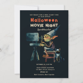 Invitación Halloween Office Fiesta película Gremlin Gato negr