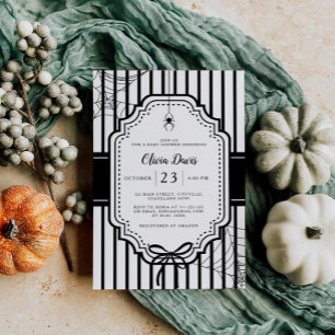 Invitación Halloween Otoño Gótico Spooky Baby Shower