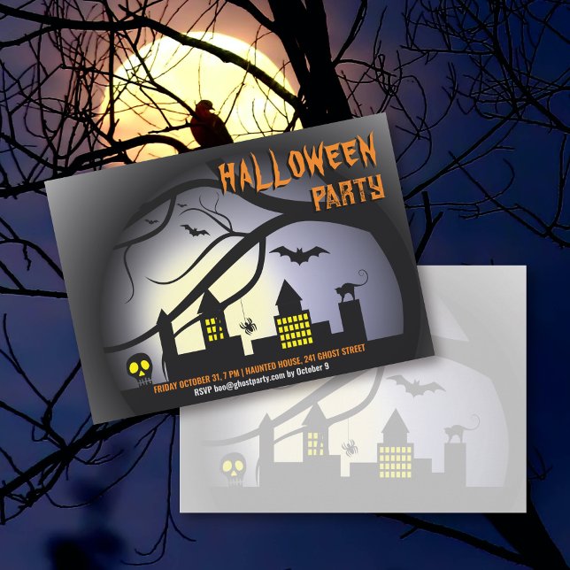 Invitación Halloween paisaje urbano fiesta para adultos Invit (Subido por el creador)