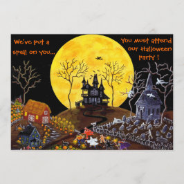 Invitación Halloween, parte, invitaciones, frecuentó,