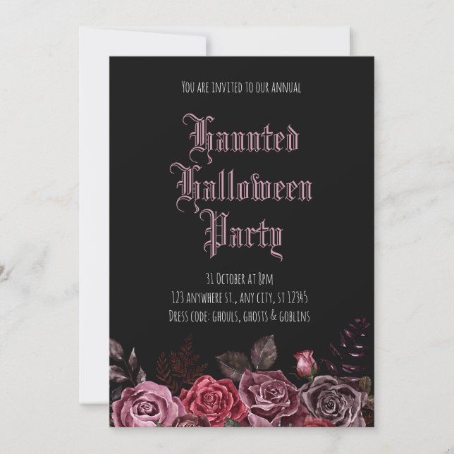 Invitación Halloween Party (Anverso)