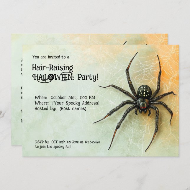 Invitación ¡HALLOWEEN Party! (Anverso / Reverso)