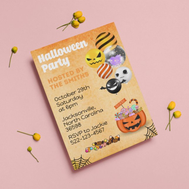 Invitación Halloween Party Diversión Niños y Adultos (Subido por el creador)