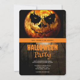 Invitación Halloween Party Gothic Dark Moon