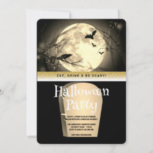 Invitación Halloween Party Gótica Fantasy Moon
