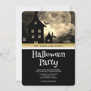 Invitación Halloween Party Gótica Fantasy Moon