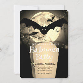 Invitación Halloween Party Gótica Fantasy Moon