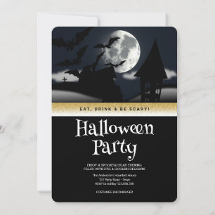 Invitación Halloween Party Gótica Fantasy Moon