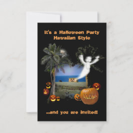 Invitación Halloween Party Hawaiian Style