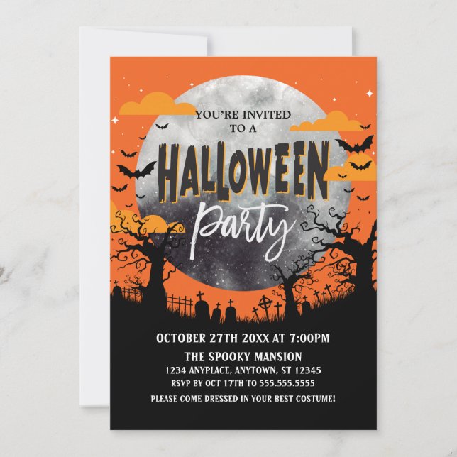 Invitación Halloween Party Invitation (Anverso)