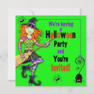 INVITACIÓN HALLOWEEN PARTY INVITE - NIÑOS - TESTIGOS/ESPÍRITU