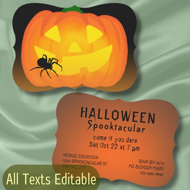 Invitación Halloween Party jack o lantern spispooktacular (Subido por el creador)