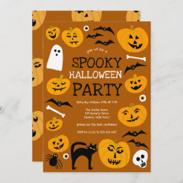 Invitación HALLOWEEN PARTY Jack-o-lanterns Personalizado