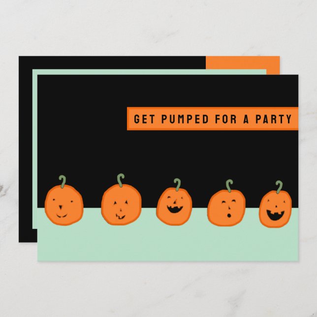Invitación Halloween Party Modern (Anverso / Reverso)