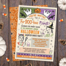 Halloween Party Retro Fall Humor Faboolous Fling