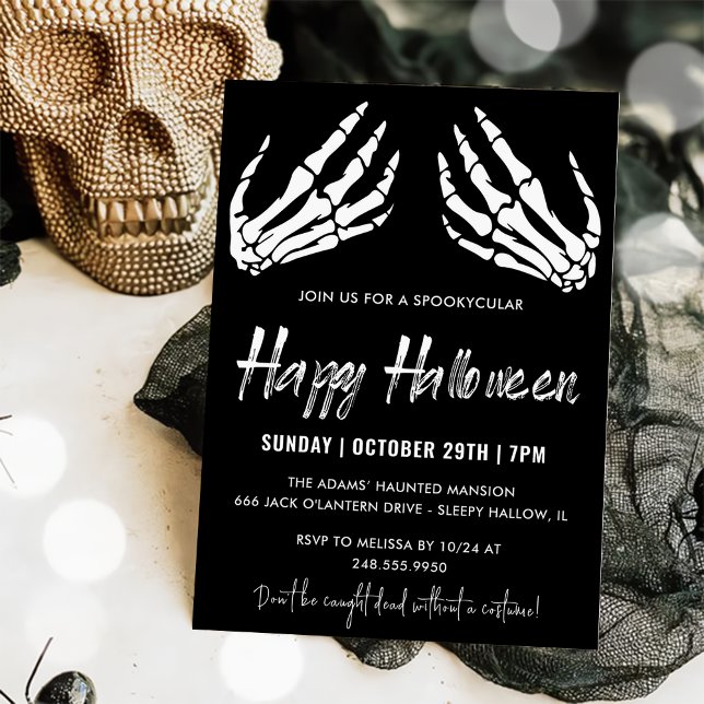 Invitación Halloween Party Skeleton (Subido por el creador)