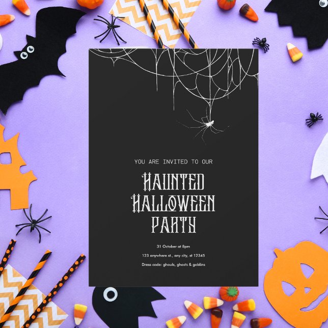 Invitación Halloween Party Spider Web (Subido por el creador)