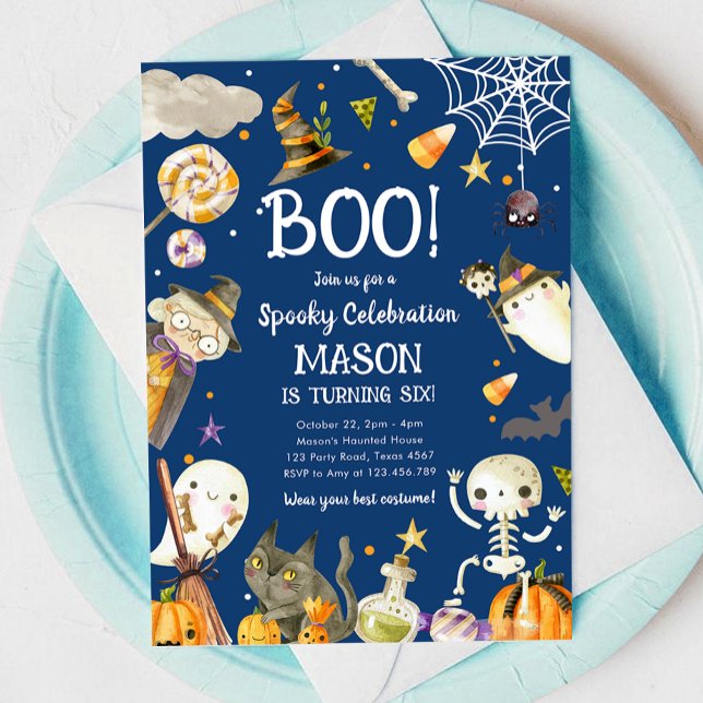 Invitación Halloween Party Spooky Celebration Boy Cumpleaños (Subido por el creador)