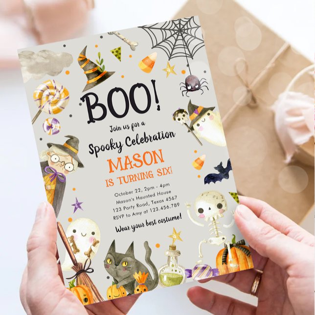 Invitación Halloween Party Spooky Celebration Boy Cumpleaños (Subido por el creador)