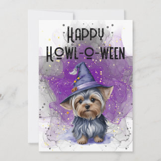 Invitación Halloween Party Yorkie
