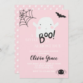 Invitación Halloween Pequeño Boo Fantasma Baby Shower Invita