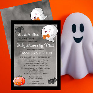 Invitación Halloween Pequeño Boo Fantasma en Baby Shower por