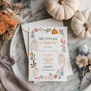Invitación Halloween pequeño boo Fantasma niños primer cumple