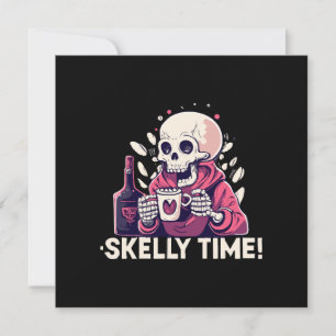 Invitación halloween pero es hora de skelly