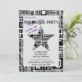 Invitación Halloween Personalizado Guay Whimsical Typography 