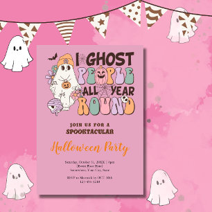 Invitación Halloween Pink Spooktacular