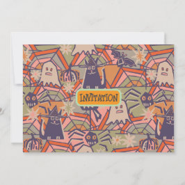 Invitación Halloween retro