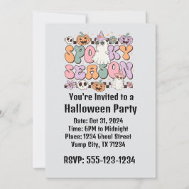 Invitación Halloween retro