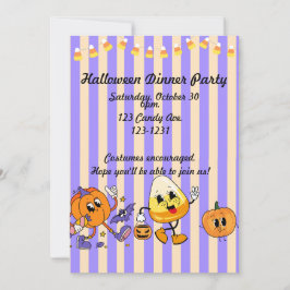 Invitación Halloween retro-lindo de los años 50