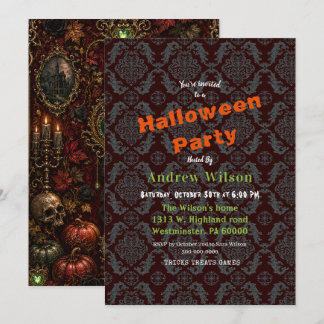 Invitación Halloween Romántico Gótico
