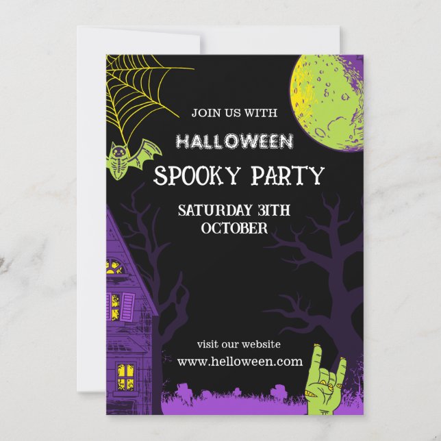 Invitación Halloween Simple (Anverso)