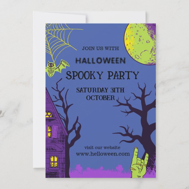 Invitación Halloween Simple (Anverso)
