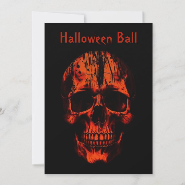 Invitación Halloween Skull (Anverso)