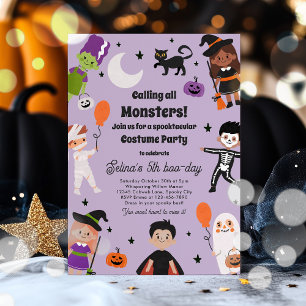 Invitación Halloween Spooktacular Costume Fiesta de cumpleaño