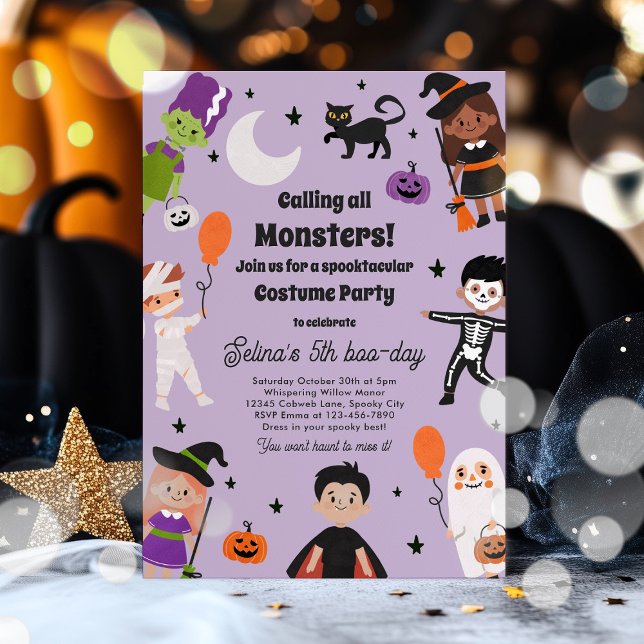 Invitación Halloween Spooktacular Costume Fiesta de cumpleaño (Subido por el creador)