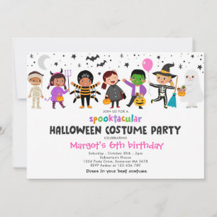 Invitación Halloween Spooktacular Costume Fiesta de cumpleaño
