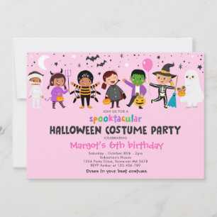 Invitación Halloween Spooktacular Costume Fiesta de cumpleaño
