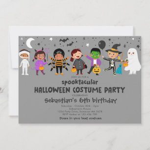 Invitación Halloween Spooktacular Costume Fiesta de cumpleaño